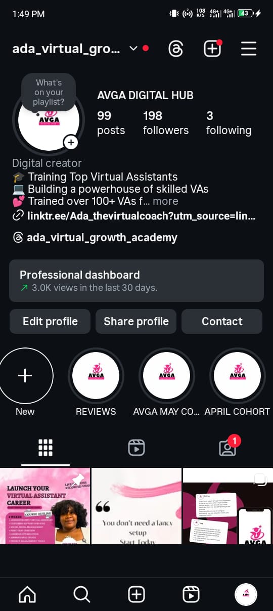 AVGA Digital Hub — virtual assistant training brand