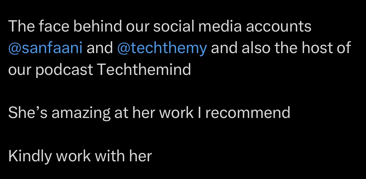 Client review recommending Favour for social media management